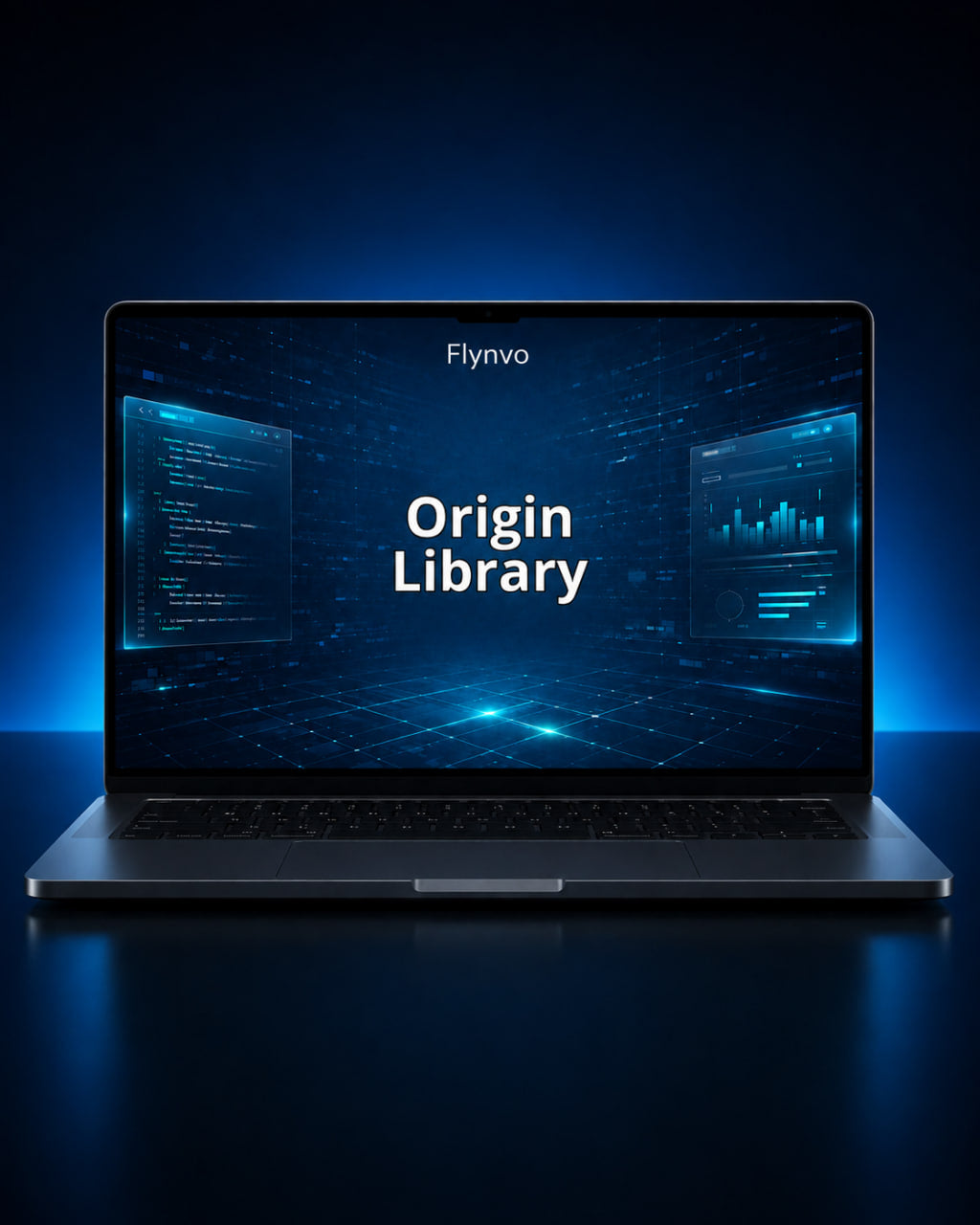 Laptop displaying 'Origin Library' on a dark blue background